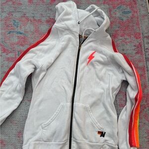 Aviator Nation White Neon Zip Up